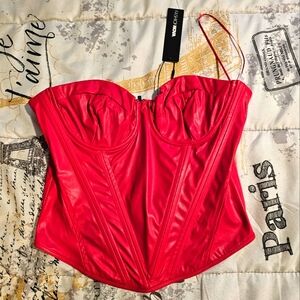 Fashion nova Couture Red Corset Top
